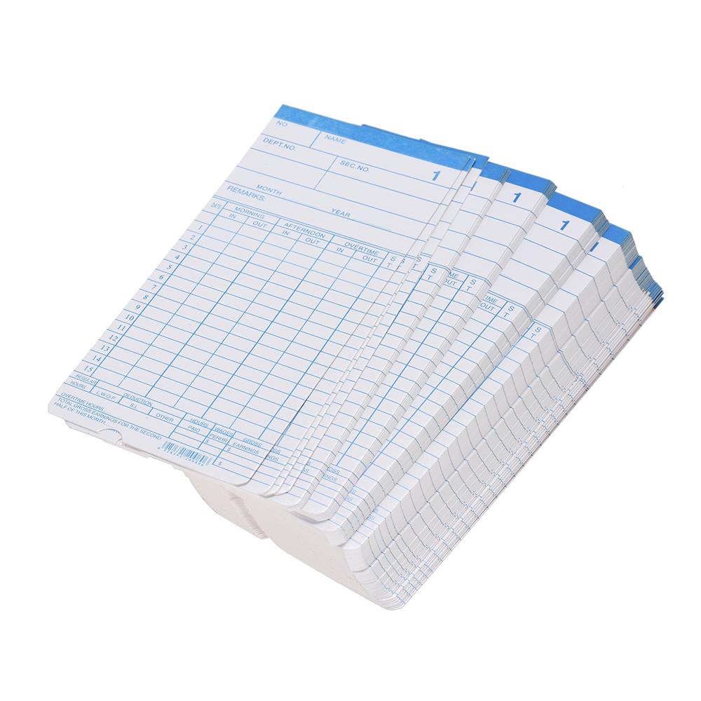 90 adet/paket Zaman Kartları Aylık 2 Taraflı 18*8.4 cm Seyirci Zaman Saati Kaydedici
