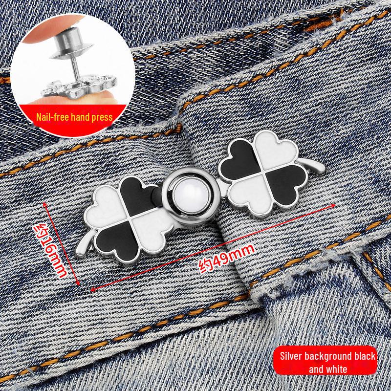 Elastischer Bundverstellungsknopf ohne Nähen für Jeans