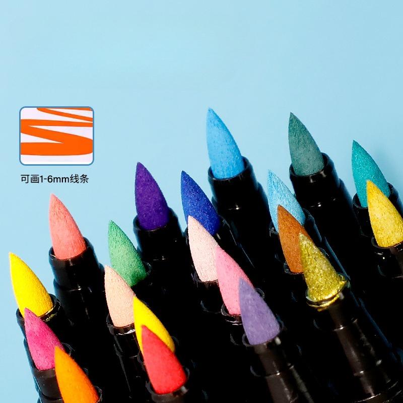 Markery Akrylowe z Końcówką Pędzelkową, Wodoodporny Zestaw Markerów Akrylowych do Dekoracji Świątecznych, Kamienia, Drewna, Szkła, DIY i Materiałów Artystycznych