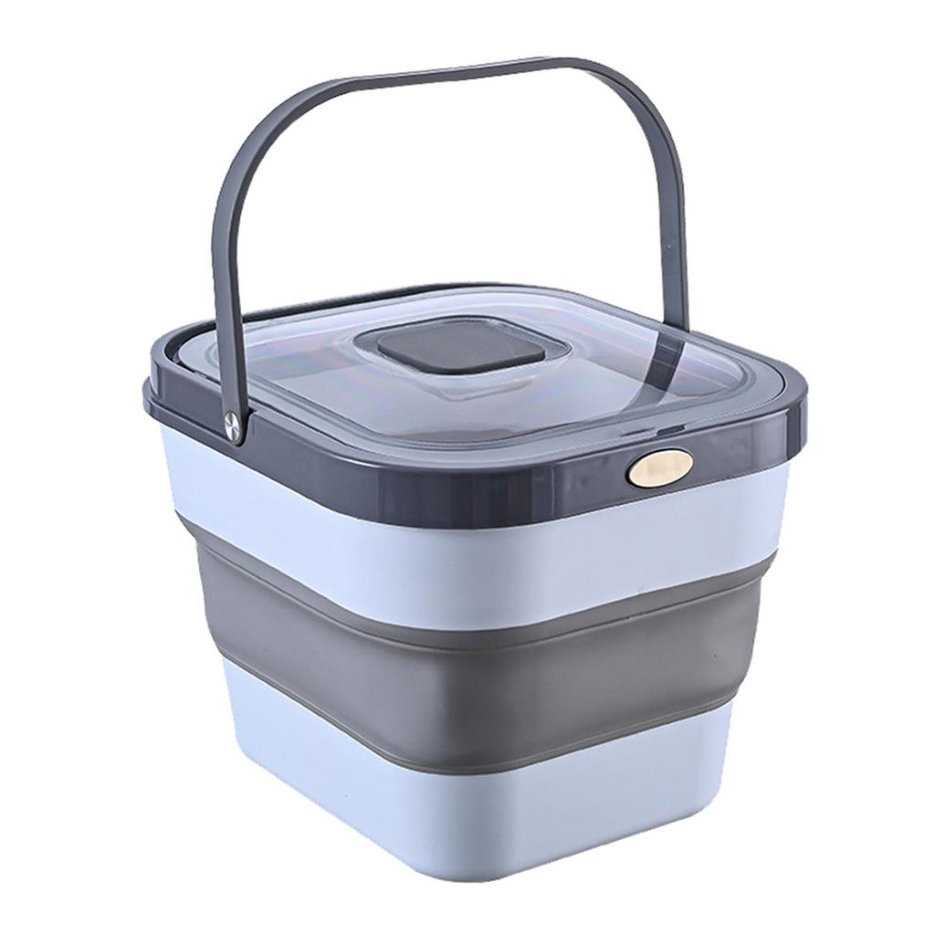 1Pc Storage Container Bin Sealed Cans 10kg - Gray