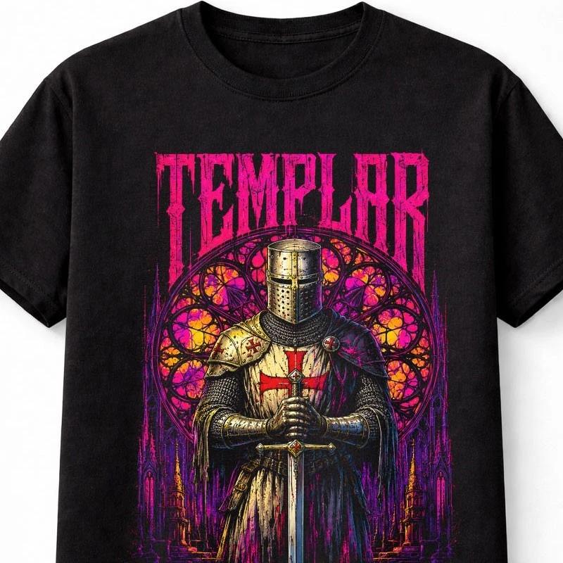 Templar Knight Crusader Gothic Medieval Warrior Unisex TShirt S