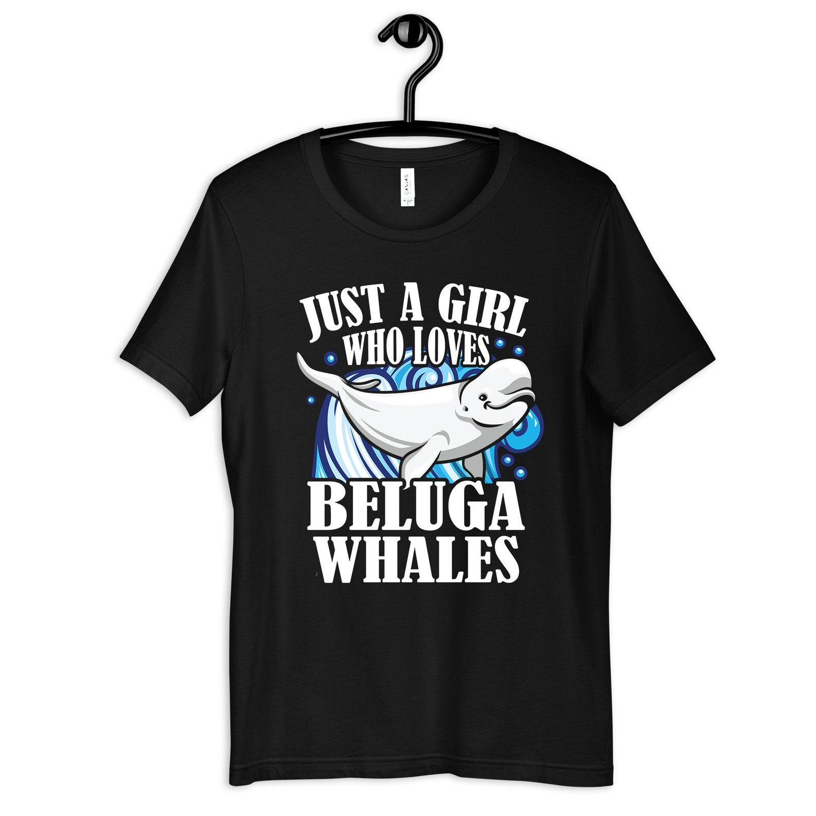 Girl Who Loves Beluga Whales Shirt, Beluga Whale Girl T-Shirt, Kids Tee, Aquarium, T-shirt L