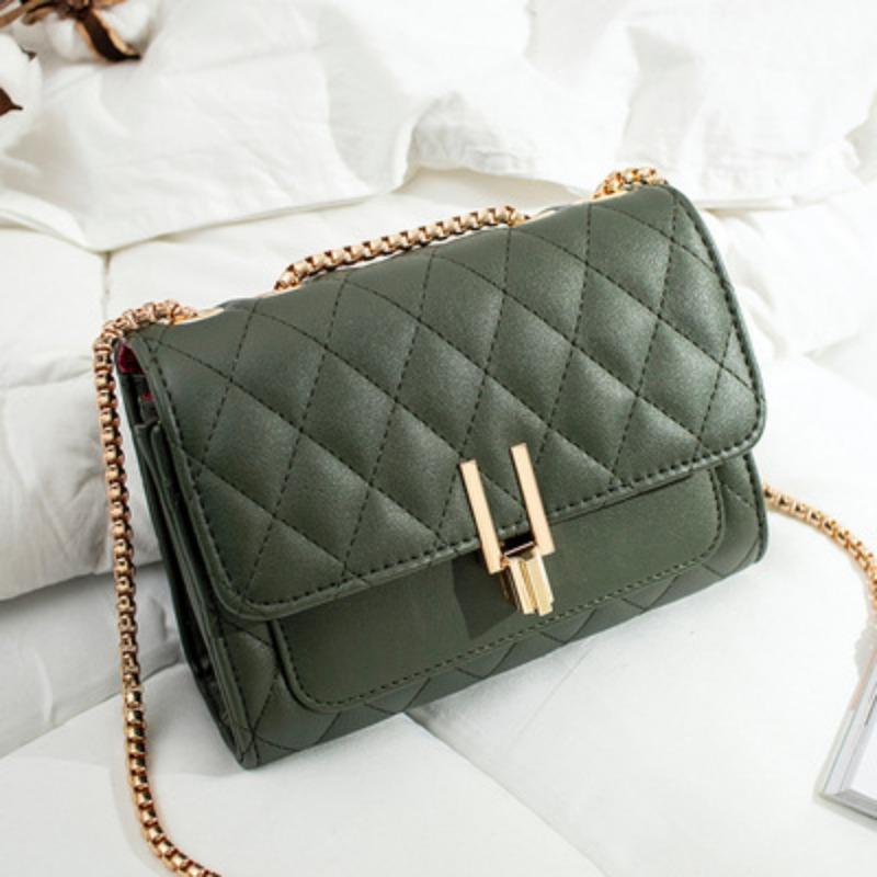 

Women s bag new fashion diamond lock small square bag versatile shoulder messenger chain small bag
