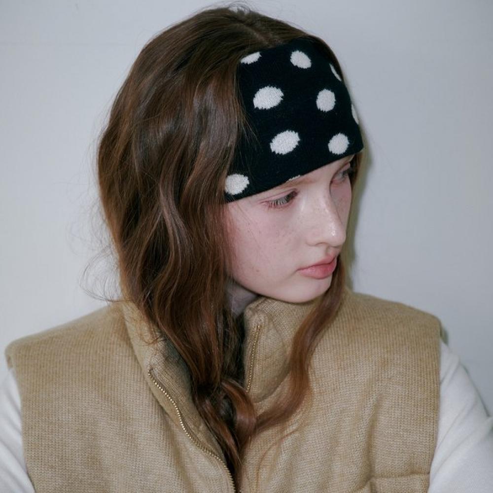 ALLINCOMPLETE Dot Pattern Hairband  2 Colors 