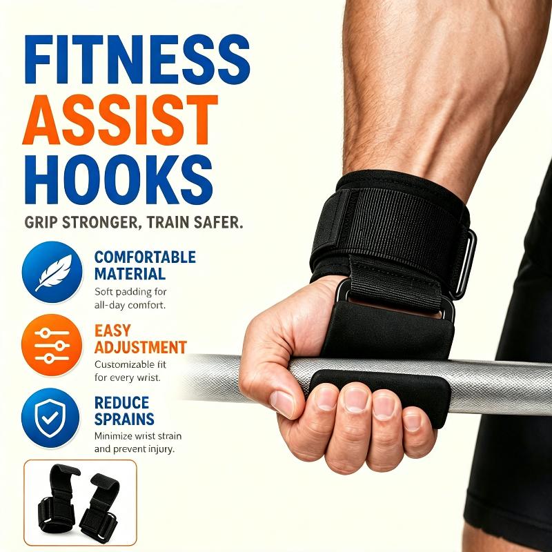 Pull Up Assist Wrist Hook Non Slip Grip For Weight Lifting Gym Training Tool