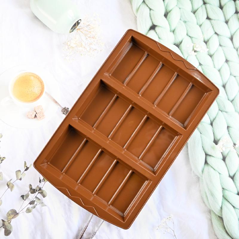 3-In-1 Chocolate Bar Molds Silicone Bars Break Apart Wax Melt Mould Easy Release Rectangle Durable