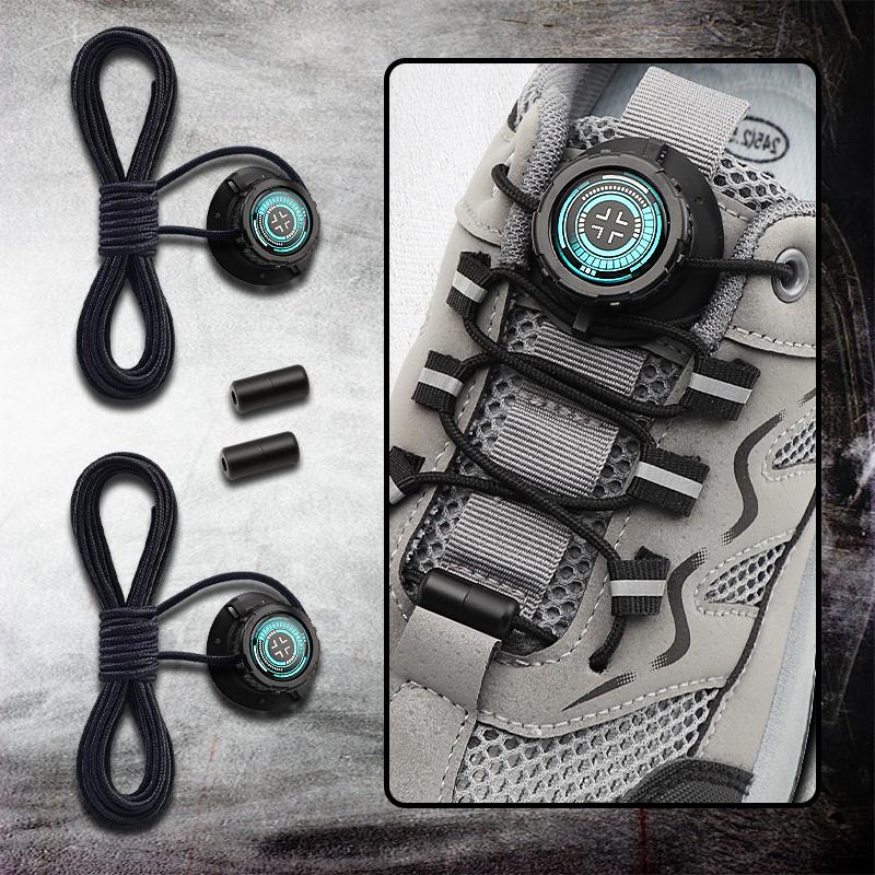 New Round Shoelace Swivel Buckle Laces Automatic Shoe Laces Tennis Sneakers No Tie Shoelaces Adults Kids Unisex Shoe Accessorie
