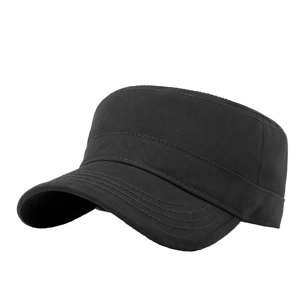 Cappello Piatto da Uomo Taglia Forte in Cotone - Berretto Militare Stile Coreano per Anziani, Versatile Protezione Solare da Esterno.