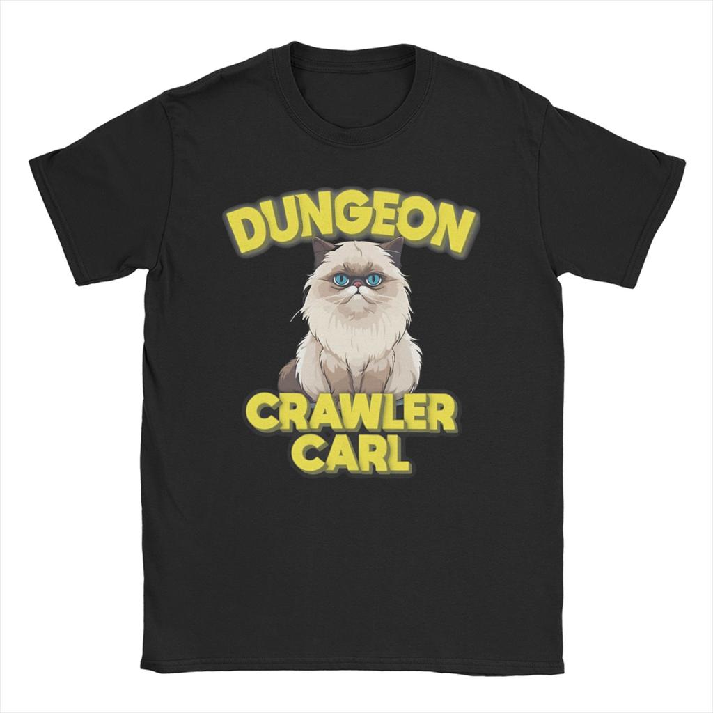 Dungeon Crawler Carl T-Shirt Unisex Baumwolle Lustige T-Shirts Rundhals T-Shirts Kurzarm Kleidung Bedruckt