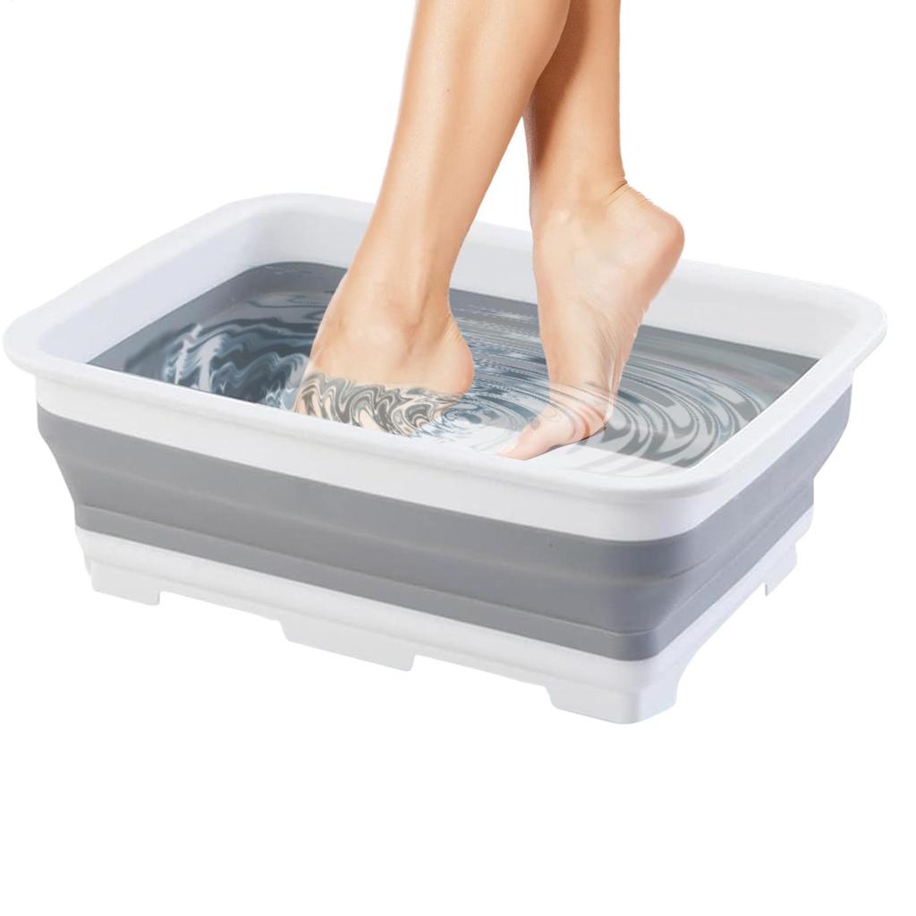 Foldable Foot Bath Folding Foot Bath Bowl Feet Soaking Bucket Pool Accessories for Hot Water Dry Skin Pedicure Salon Home