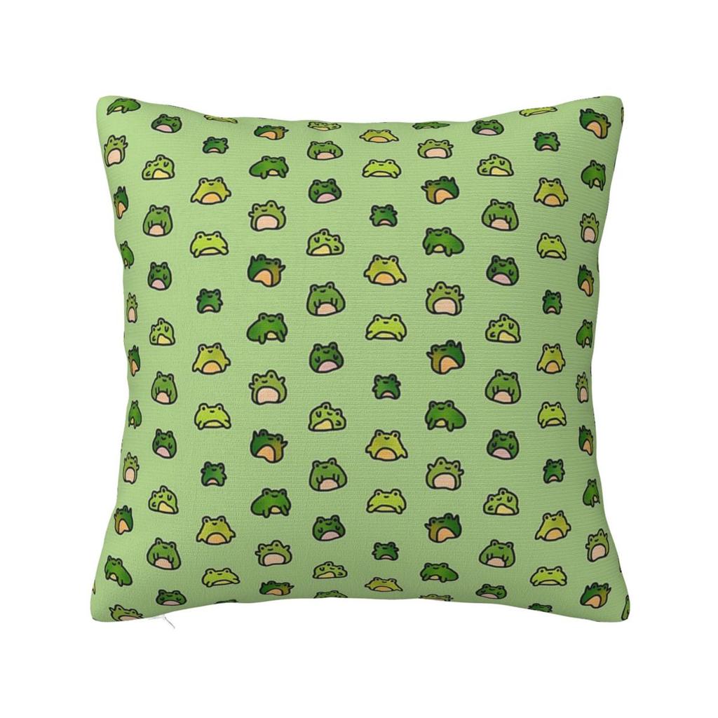 Frogs Doodle Square Pillowcase Cushion Cover Pillow Case Throw Pillow Cover for Home Bedroom Car