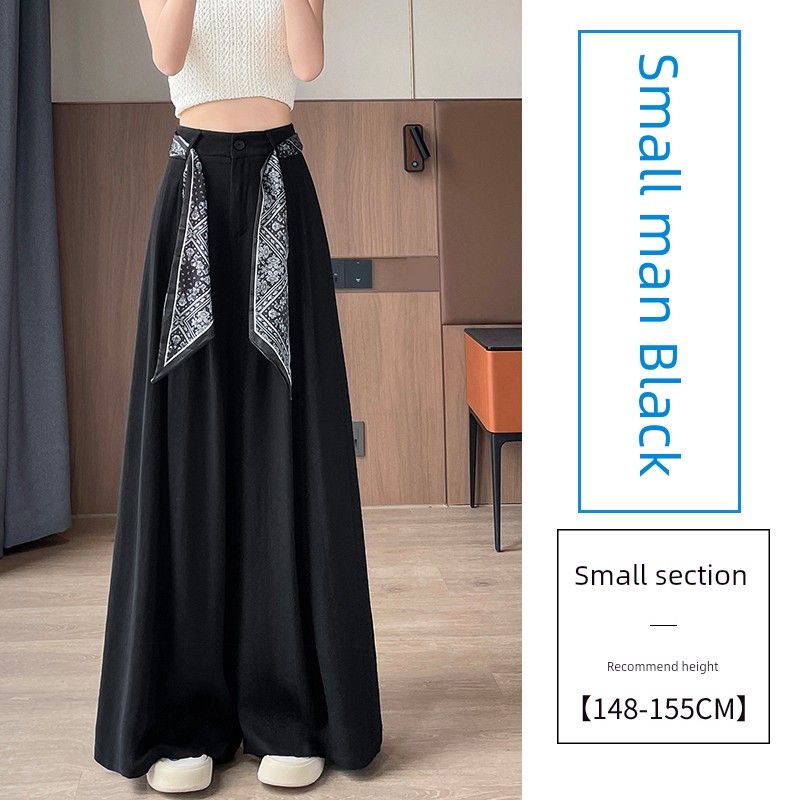 

Sweet Anti-Wrinkle Non-Ironing Cotton and Linen Suit Loose Pants Work Clothing High Waist Loose and Lazy Style Casual Straight Trousers Women Small black man 2XL