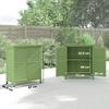 Garden Shed Wooden Garden Storage Shed 2 Door Unit Solid Fir Wood Garage Tool Organisation Cabinet, 87L x 46.5W x 96.5Hcm, Green