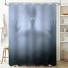 Scary Halloween Shower Curtain Creepy Shadow Ghost Silhouette Waterproof Fabric Bathroom Decor Horror Bath Curtain with Hooks