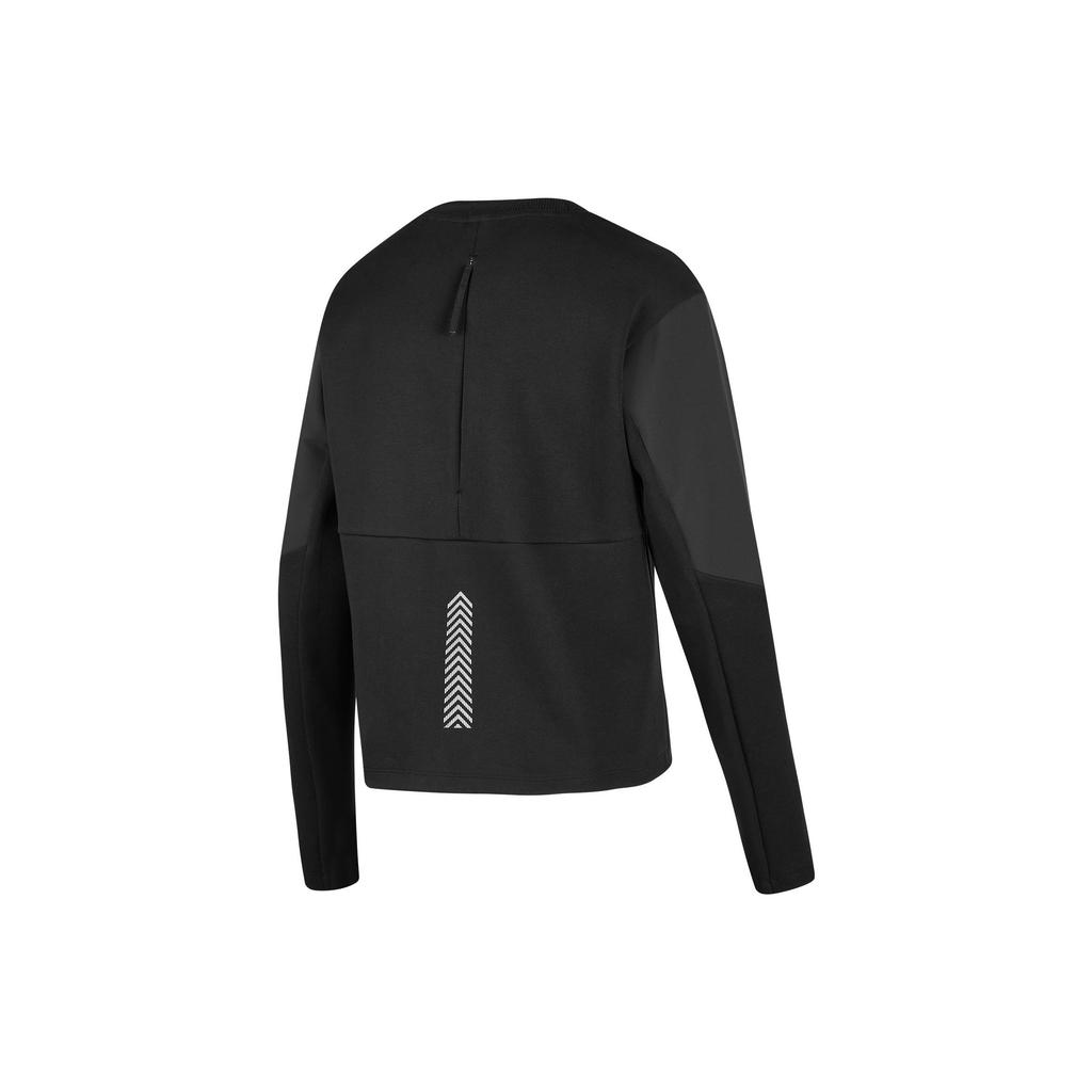 Skechers Sports Series Letter Round Neck Pullover Sweatshirt Women Sweatshirt Carbon-Black P423W034-0018