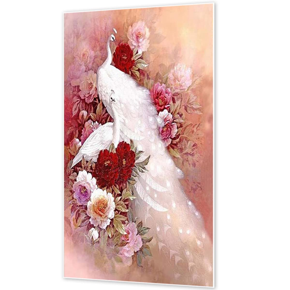 

Instarry 5D DIY Diamond Art Full Paste Diamond Room Decoration Beads Mosaic Embroidery Kit Белый павлин 50x82 см