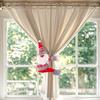 Christmas Curtain Buckle Decor Santa Claus Elk Snowman Cartoon Home Ornament Gift New Year Holiday Window Decoration Accessories