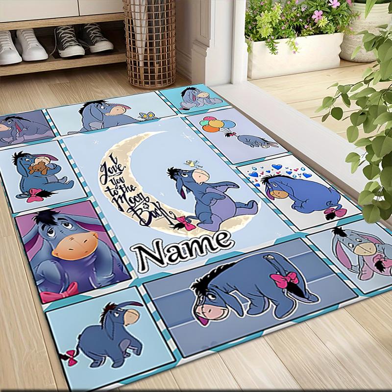 Custom Name Dumbo Circus Adventure Carpet Rug Customizable Soft Washable Anti-Slip Home Living Room Sofa Mats Personalized Rug. 0909427
