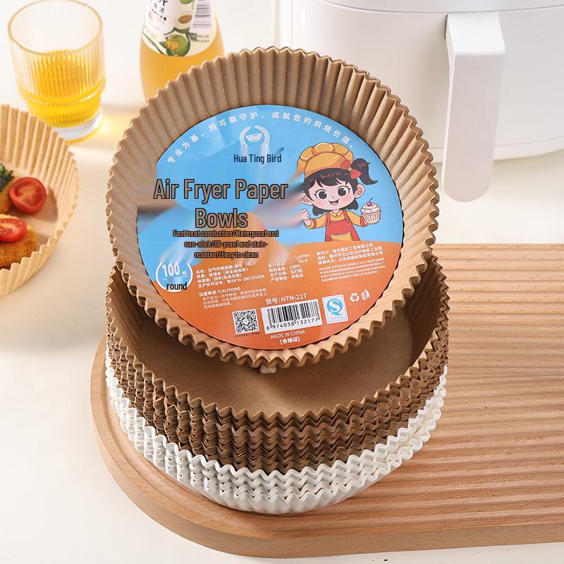 Ölbeständige Heißluftfritteusen- und Ofen-Papierbecher - Lebensmittelqualität, Runde Silikon-Backmatten