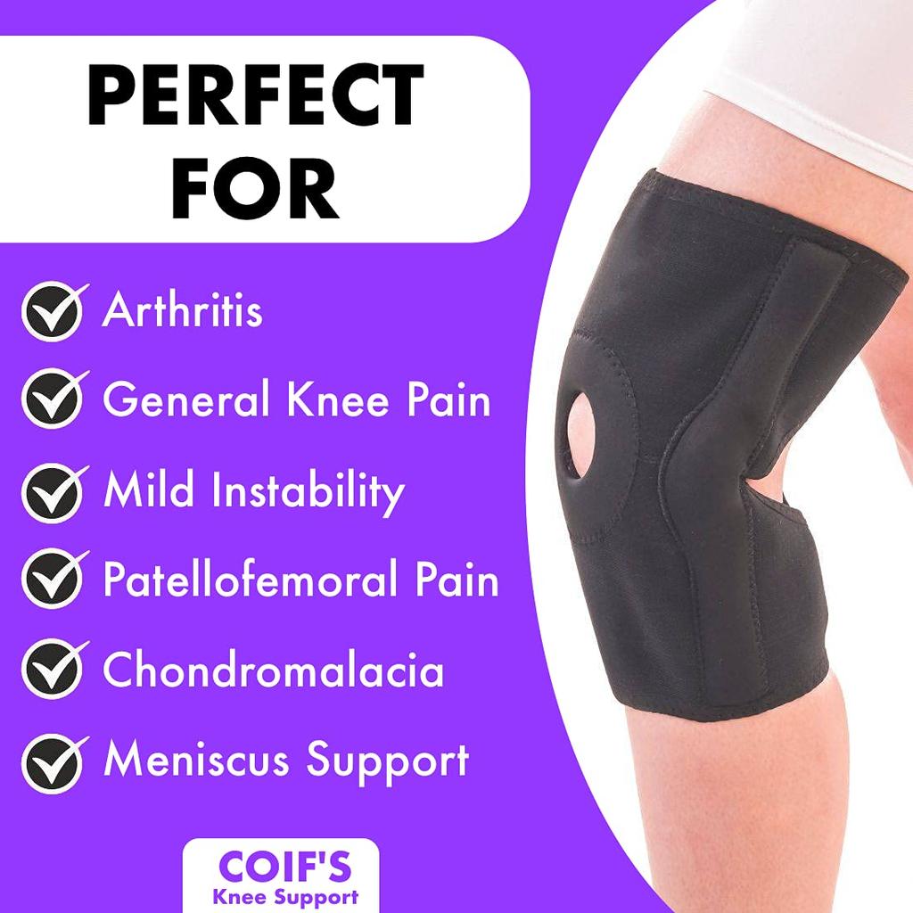 Coif Knee Brace, Knee Compression Sleeve Support for Men and Women, Running, Workout, Gym, Hiking, Sports, Weightlifting - Knee Brace for Pain Re