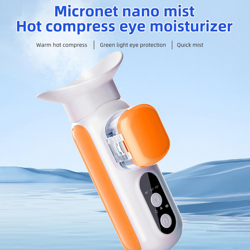 Cold and hot compress and nebulization eye moistening device