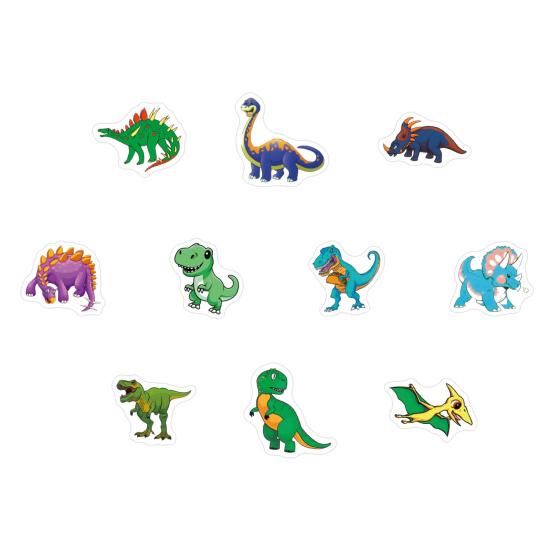 500Pcs Animal Stickers Roll Cute Watercolor Dinosaur Designs Easy To Peel Self-adhesive Decorative Decals for Children