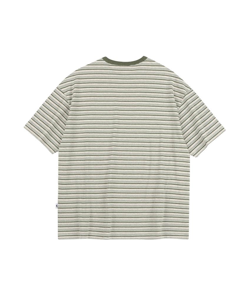 Yunibeoseugameonteu Ug Stripe Emblem T-Shirt_Olive