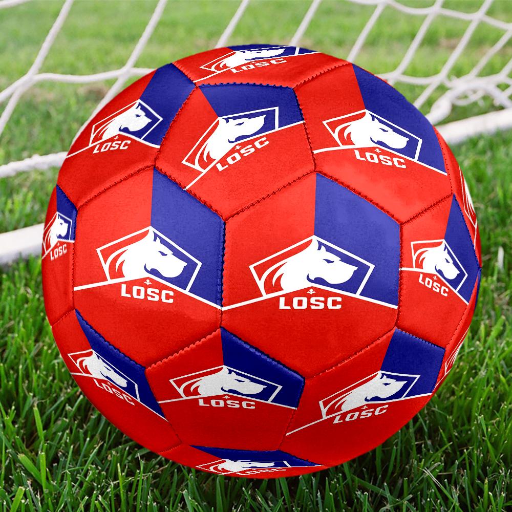 Olympique Football Crest Size 5 Soccer Balls, Anti-Slip, Protective Football, Outdoor Sport, a Unique Gift Suitable for Him/her, Birthdays