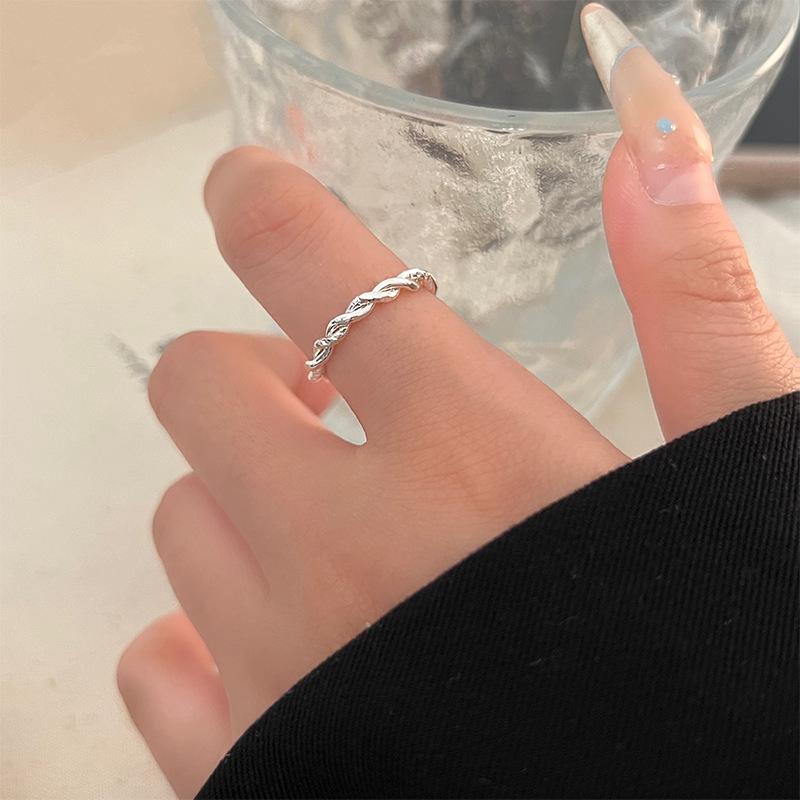 Adjustable Heart Ring: Women's 925 Sterling Silver, Retro Minimalist Style, Index Finger Fashion