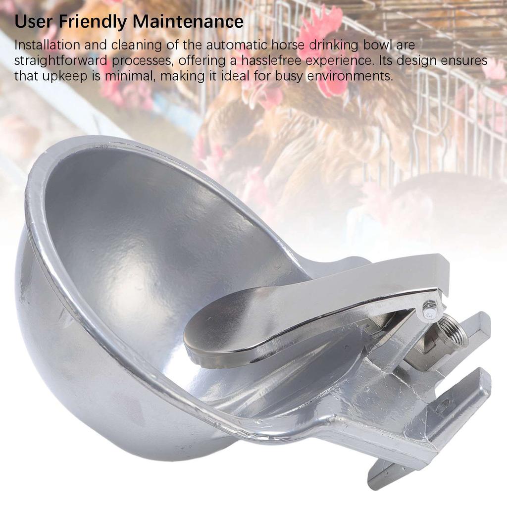 Automatic Livestock Waterer Bowl Stainless Steel Multipurpose Livestock Drinking Bowl Horse Water Di