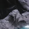 Elegant Silk Velvet Floral Embroidered Lace Top