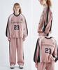 CGP Synthetic Fiber Color Block Sports String Pants_Pale Pink