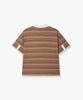 Bobeu Woven Mix Striped Collared T-Shirt_Beige 7156340005