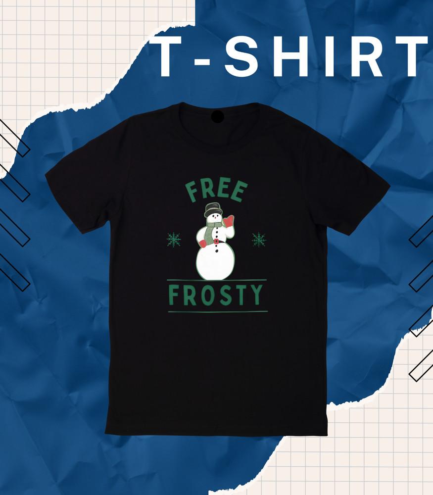

Free Frosty the Snowman Oversized Round Neck Short Leeve T-Shirt Chris. 2XL