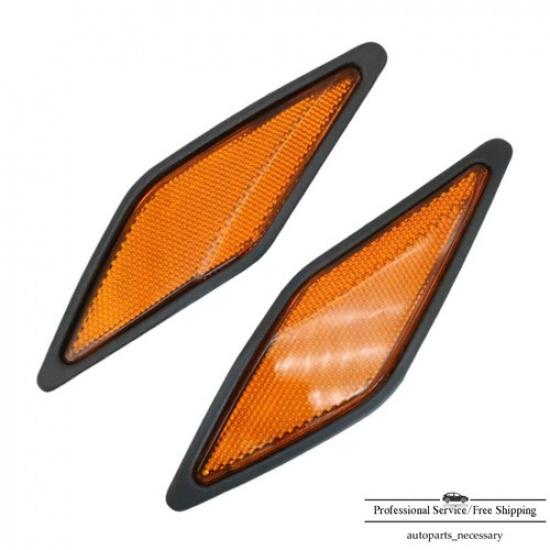 2PCS Front Fender Reflector Lights Trim For Mitsubishi Pajero Montero 2000-03 US