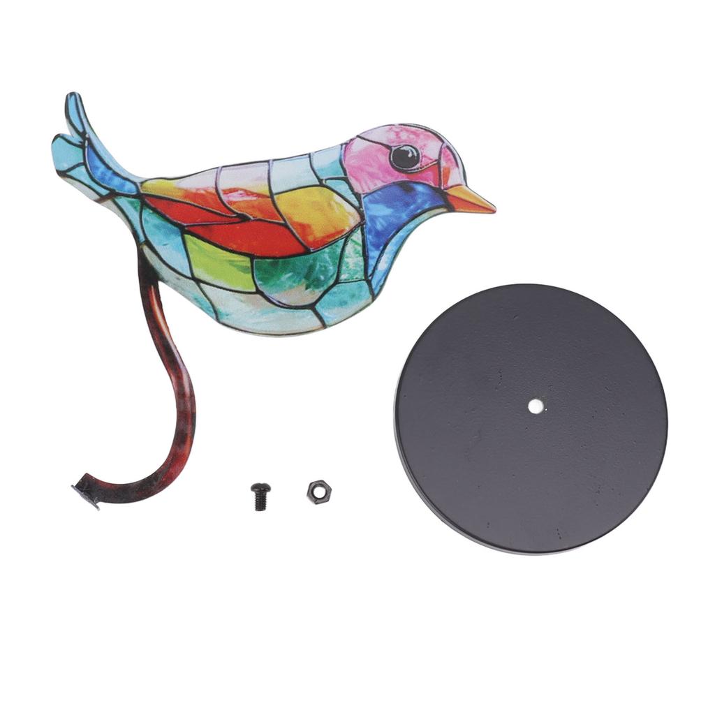 Birds On Branch Desktop Ornaments Iron Double Painted Bird Colorful Birds Ornament Tablet for
