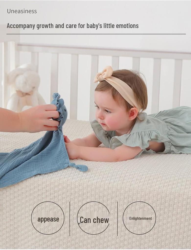 Cross-Border Baby Muslin Lion Comfort Blanket: Pure Cotton Sleep Companion Toy