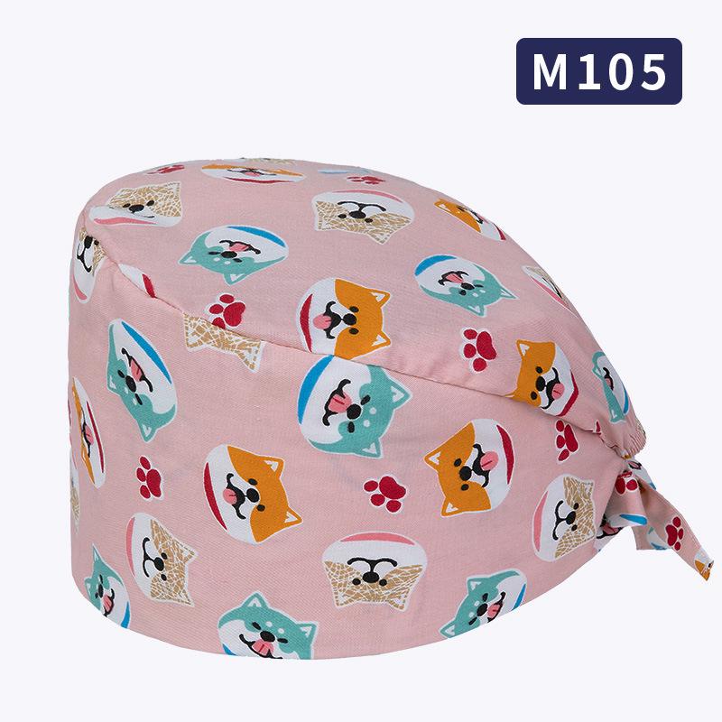 Unisex All-Cotton Printed Surgical Cap for Medical and Food Services