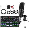 X1 English Sound Card Kit: Desktop Tripod, Mobile/PC Compatible for Live Broadcast, Singing, and Recording