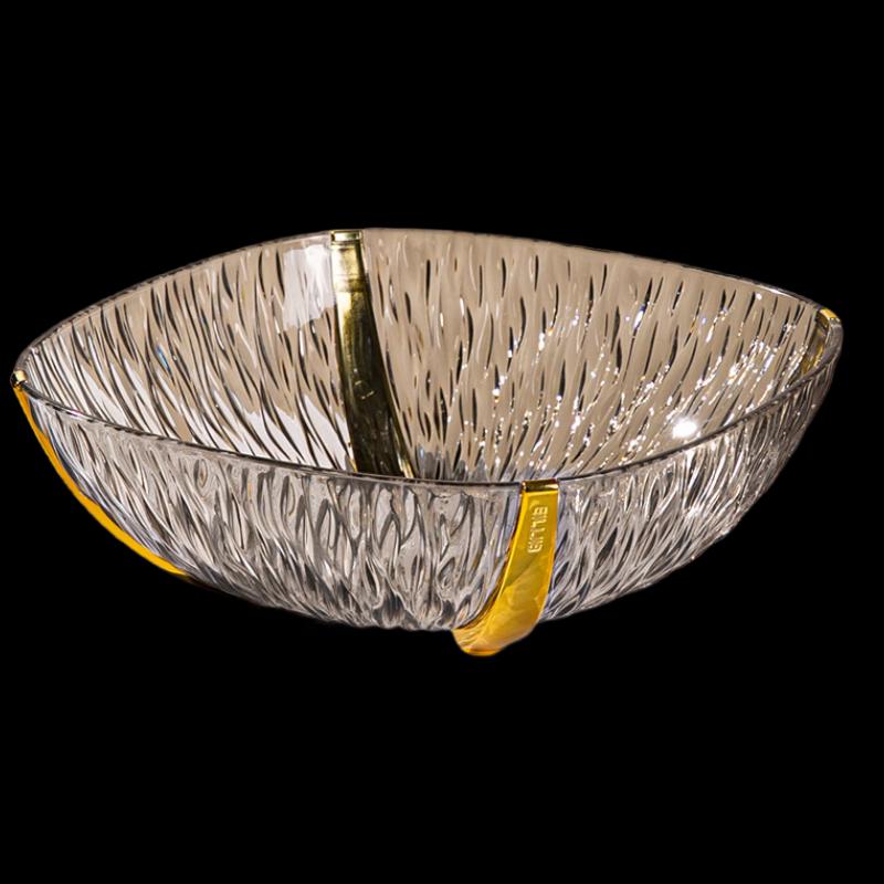 Minimalist Gold-Rimmed Plastic Fruit Plate Set