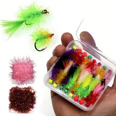 200CM Fly Fishing Lure Tying Thread Bass Trout Fly Bait Hook Tying Tinsel Line Spool Fly Tying Material Fishing Accessories