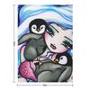 Frosty Mermaid with Baby Penguin Friends Whimsical Fantasy Art Throw Blanket Stuffeds Softest Flannel Fabric For Baby Blankets