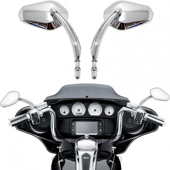DREAMIZER 3" Motorcycle Vintage Mirrors Round Rear View Mirror 8Mm Black Compatible With Harley Davidson Dyna Bobber Softail Chopper Cruiser Cafe