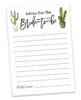 Inkdotpot Cactus Taco'Bout LoveA  Advice And Wishes Set Of 50 Bridal Shower Advice Game