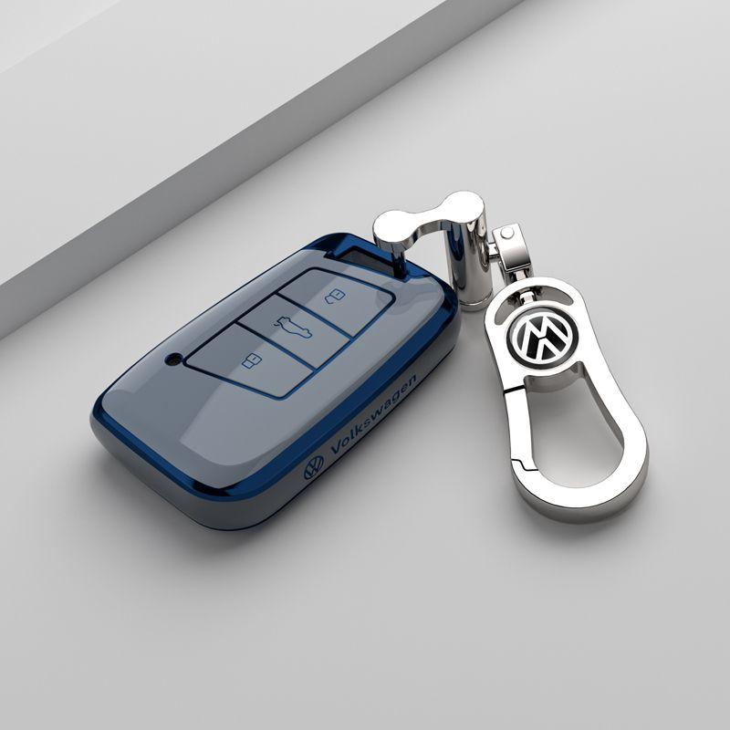 opq1 Soft TPU Car Key Case Cover Holder Shell Bag For VW Volkswagen Passat B8 Tiguan Magotan Protector Keychain Keychain Accessories