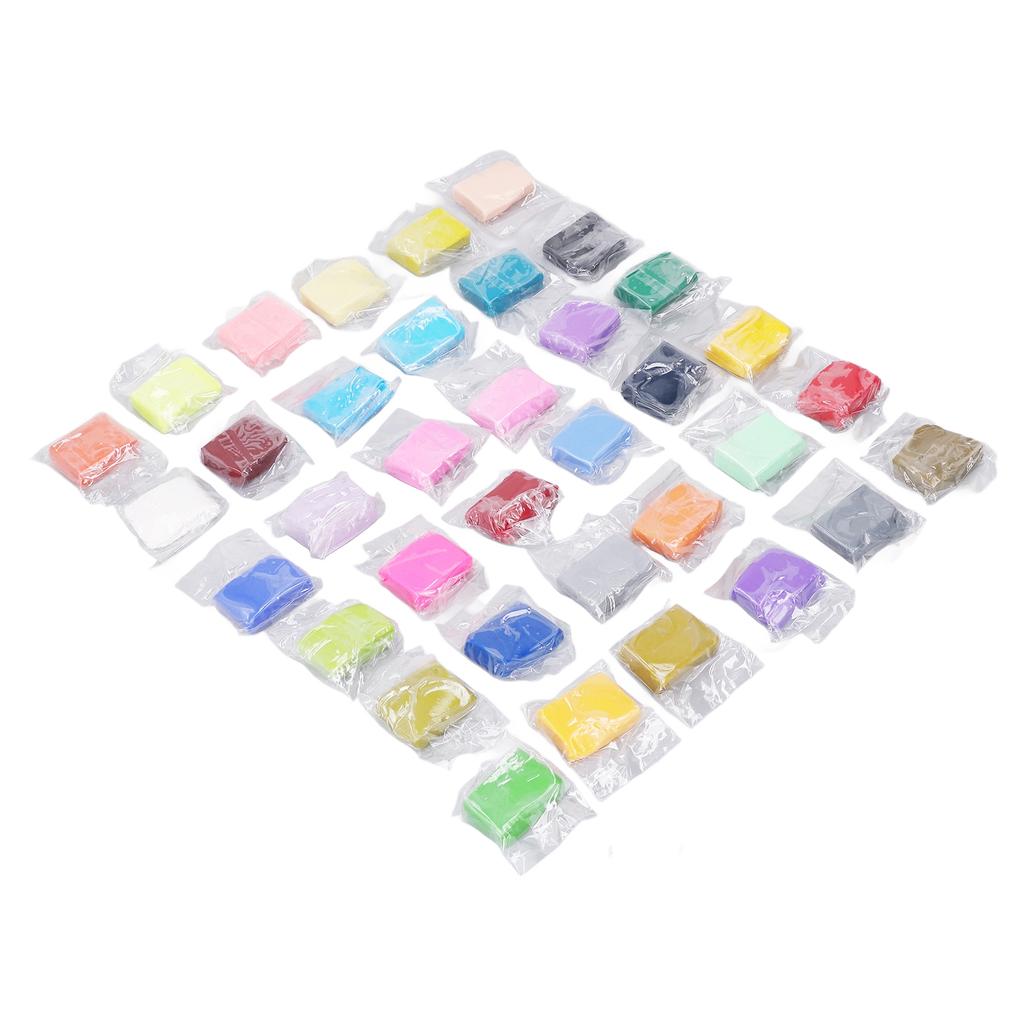 Polymer Clay Handcraft DIY Colored Clay High Ductility Plasticity Molding Clay with Tutorial for Over 3 Years Old Kids