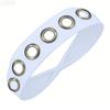 Solid Color Hollow Metal Headband Grommet Yoga Elastic Hair Band  Women