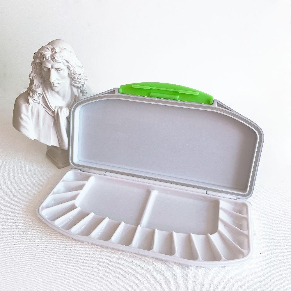 16-Well Folding Paint Box Artist Grade Paint Box Easy Clean Color Mixer  Outdoor Sketching