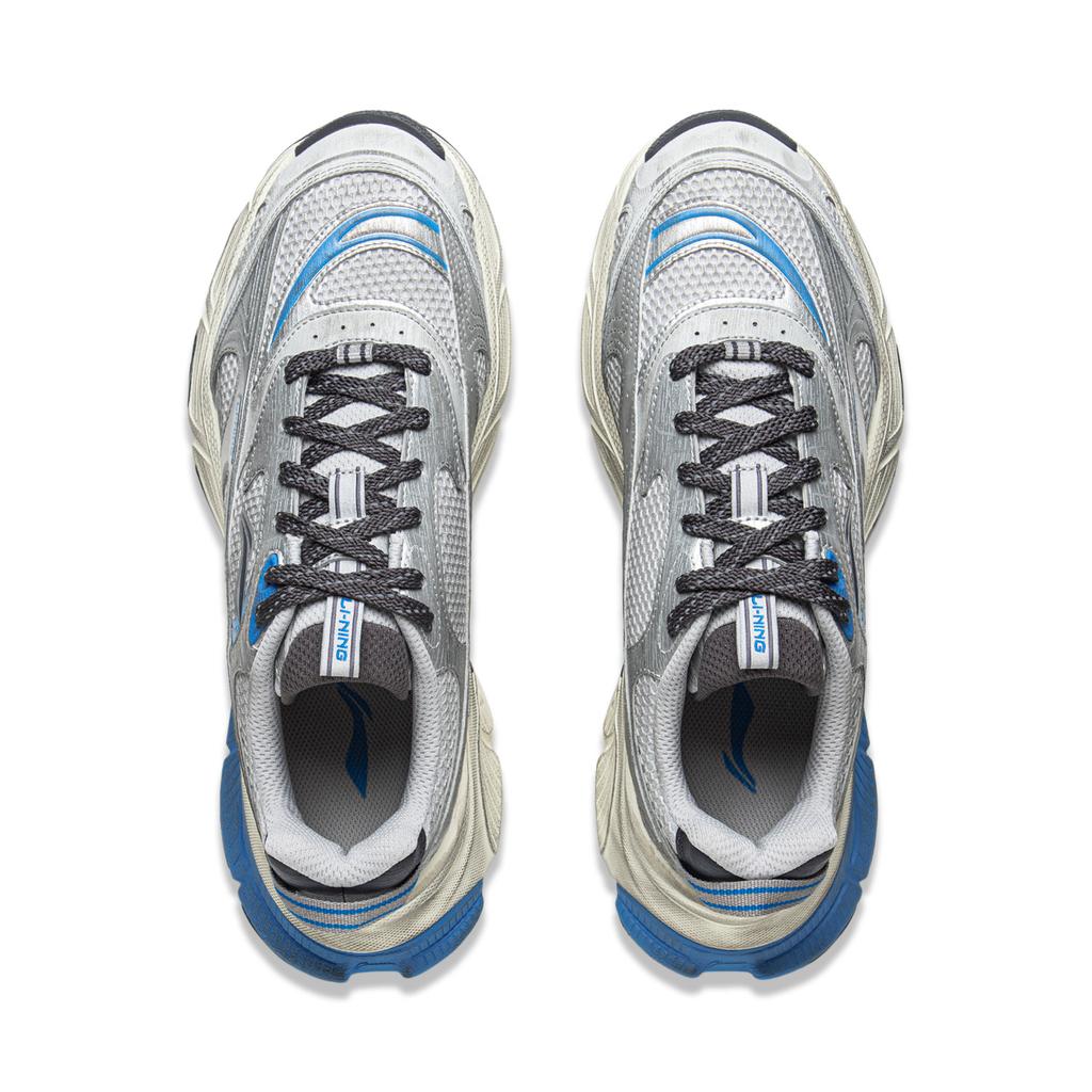 New LiNing Star Cushioning Abrasion Resistant Breathable Low Top Chunky Sneakers Men's Calm Gray AGCV353-2