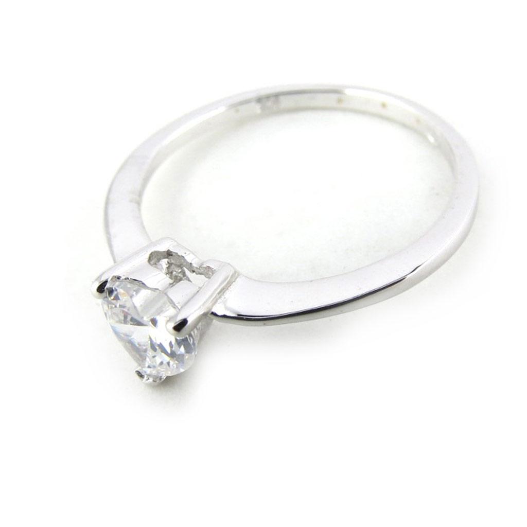 White 'Love' Silver Ring